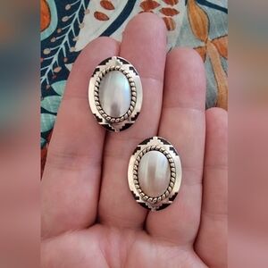 Coleman Co. Mother Of Pearl, 925 Sterling Silver Earrings